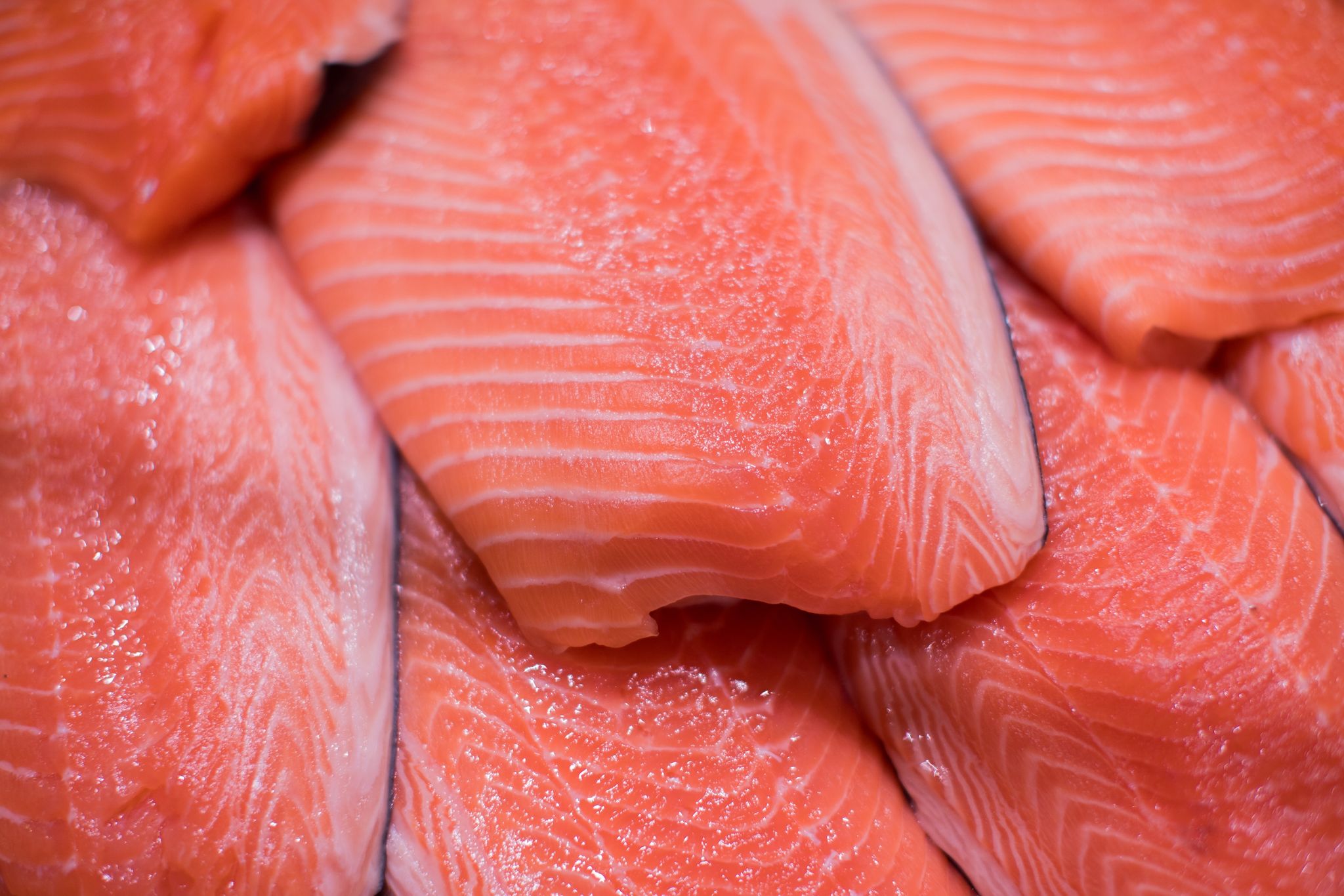 Lachs In Einer Edeka-Filiale.