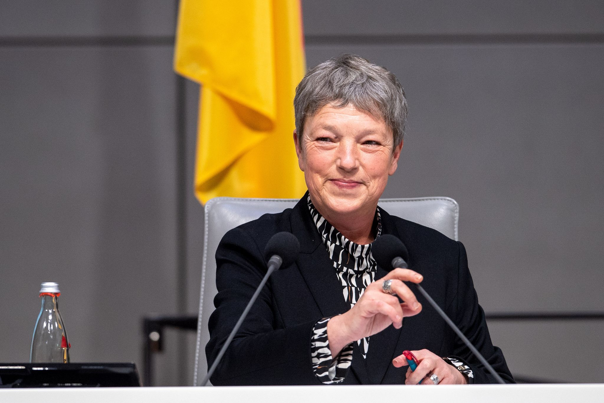 Landtagspräsidentin Hanna Naber Spricht In Hannover.