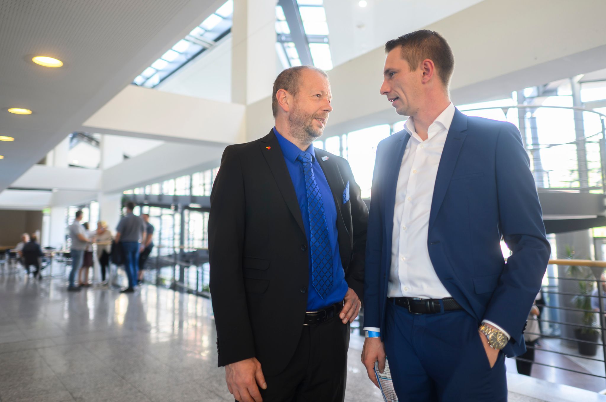 AfD-Landesparteichef Frank Rinck (r) Und Fraktionsvorsitzender Stefan Marzischewski-Drewes.