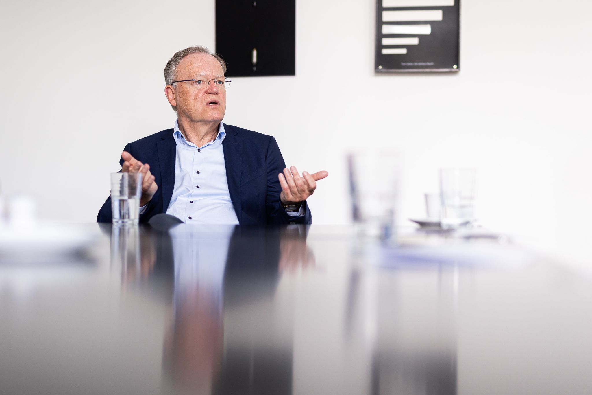 Niedersachsens Ministerpräsident Stephan Weil (SPD) Bei Einem Interview.