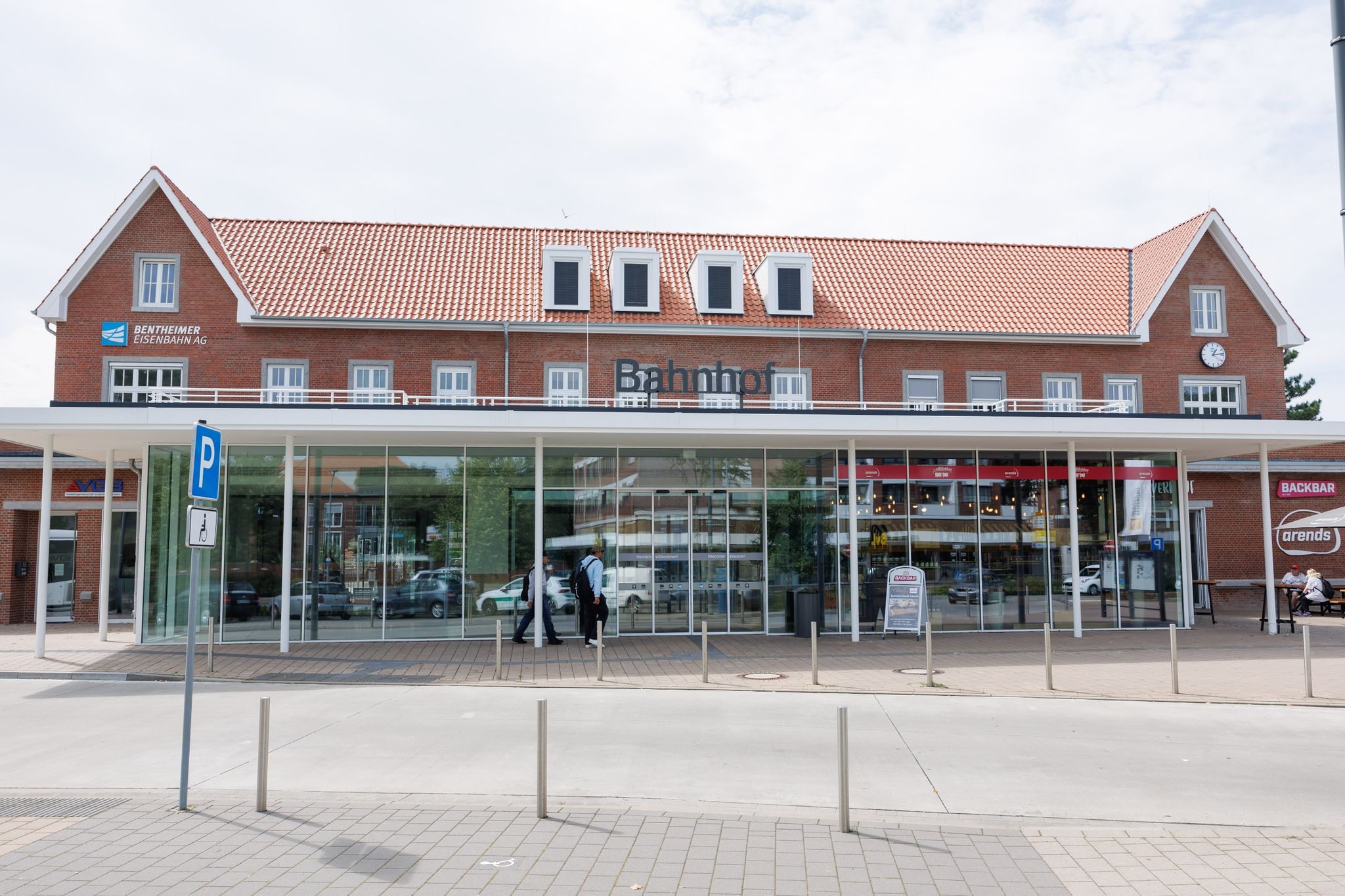 Blick Auf Den Bahnhof Von Nordhorn.