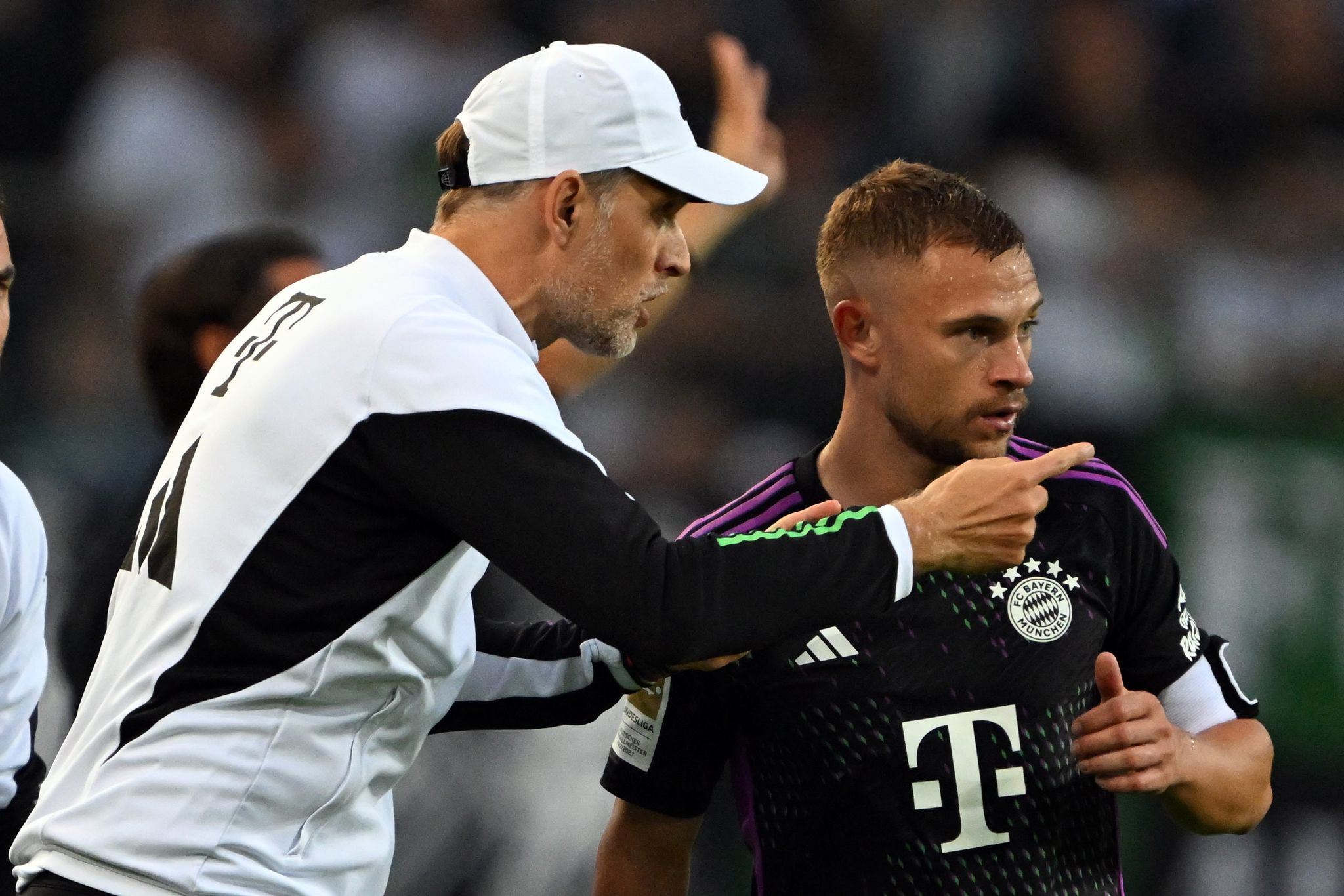Da Geht's Lang: Bayern-Trainer Thomas Tuchel (l) Und Joshua Kimmich.