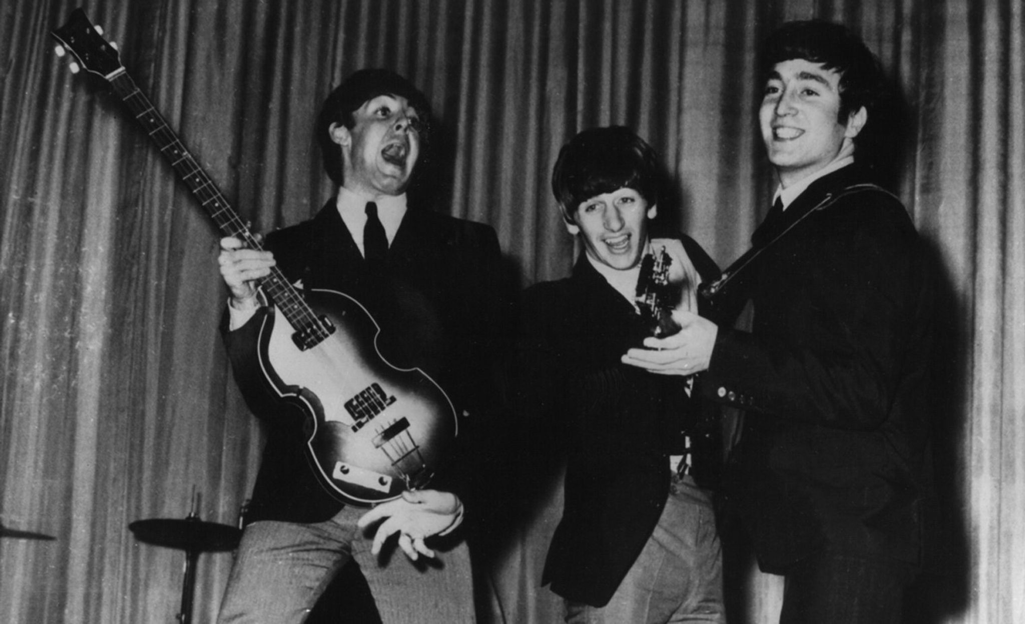 Paul, Ringo Und John Im Londoner Lyris Theatre Im Jahr 1962.