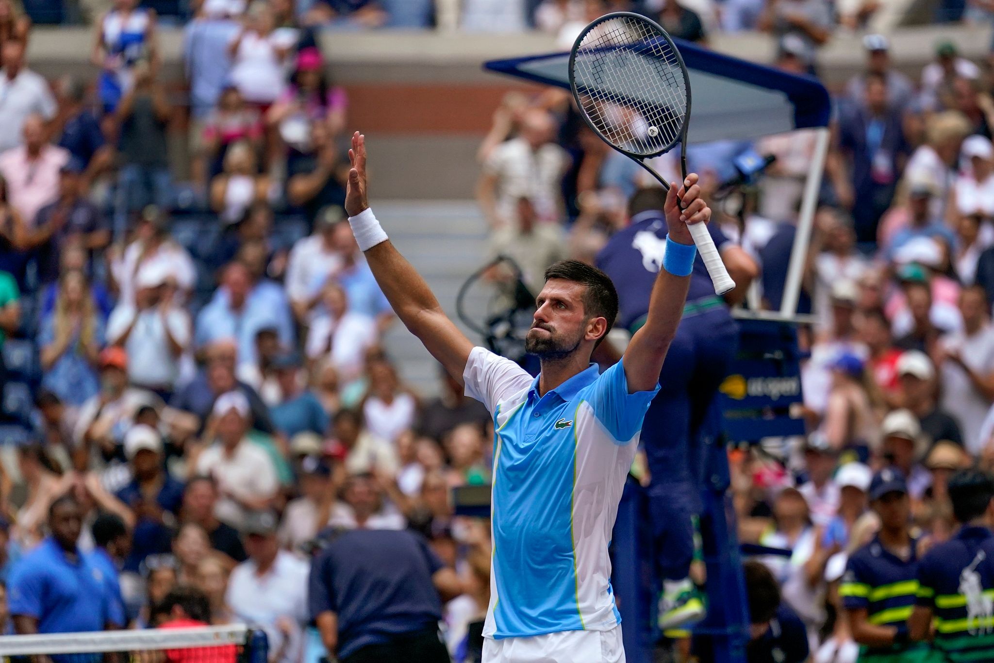 Novak Djokovic Ist Erneut Ins Halbfinale Bei Den US Open Eingezogen.