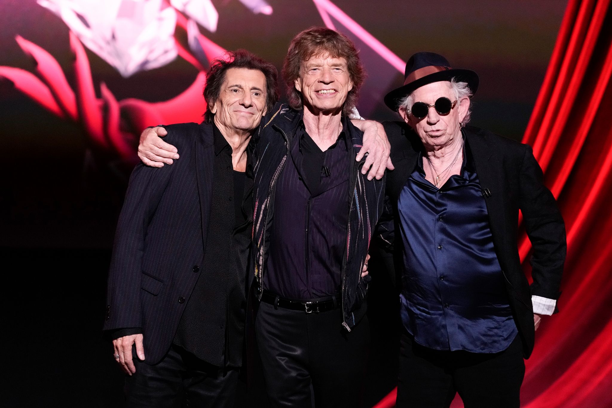 Ronnie Wood (l-r), Mick Jagger Und Keith Richards In London.