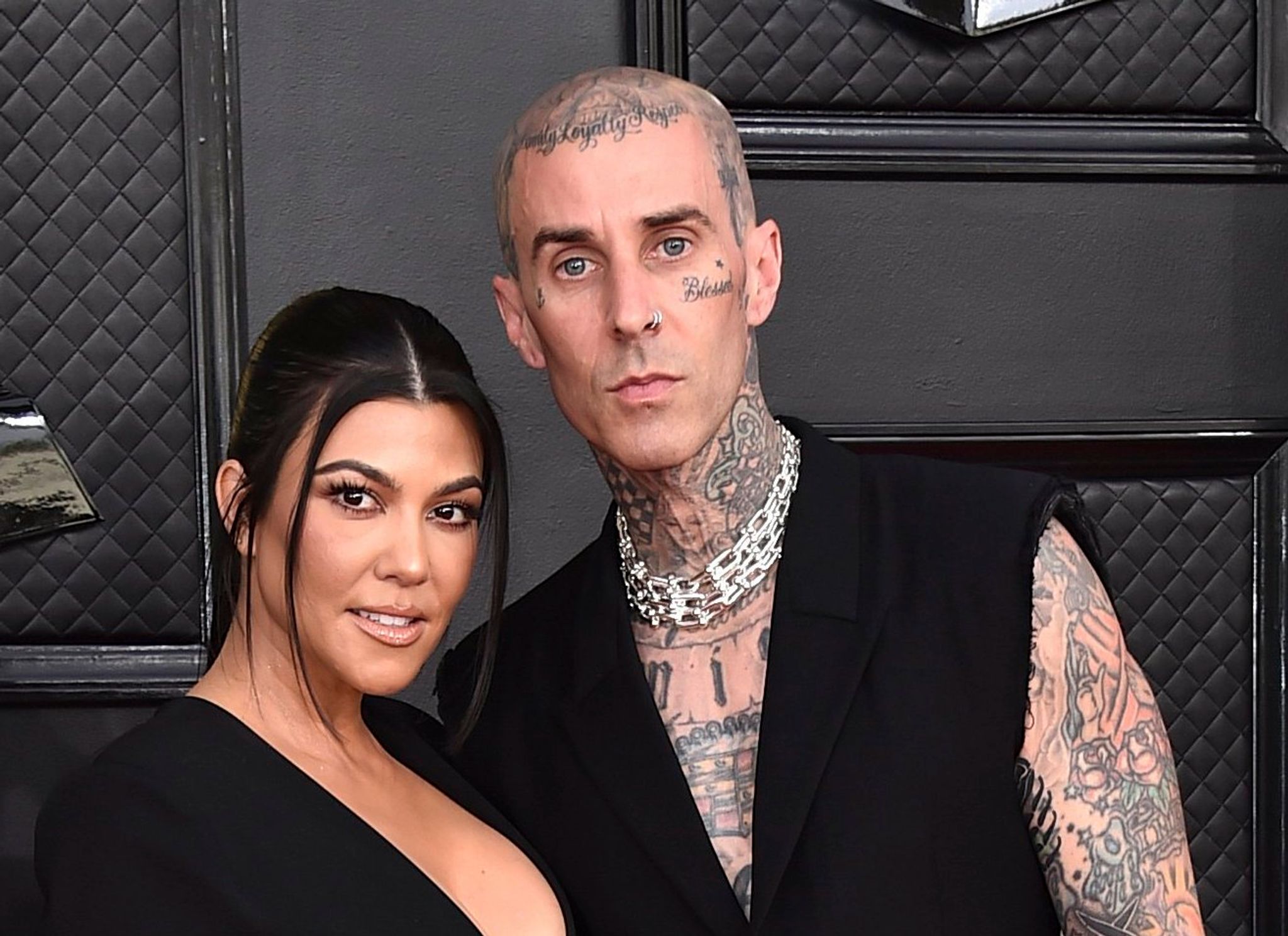 US-Realitystar Kourtney Kardashian Und Ihr Partner Travis Barker, Drummer Von Blink 182.