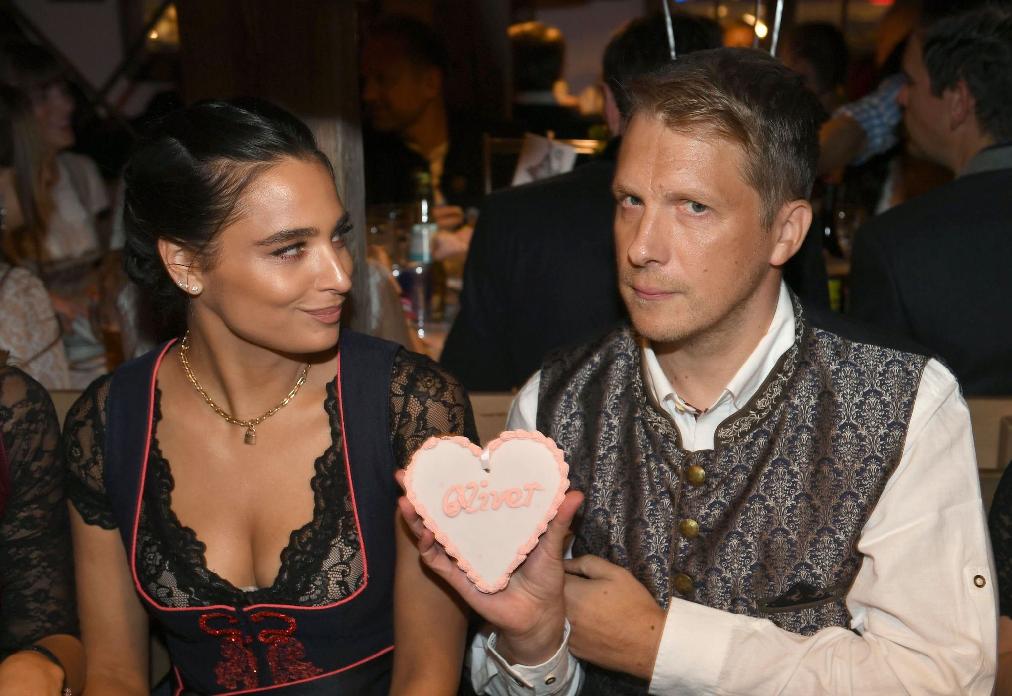 Der Comedian Oliver Pocher Und Seine Noch-Ehefrau Amira Feiern Im Käfer-Zelt Auf Dem Oktoberfest (2022).