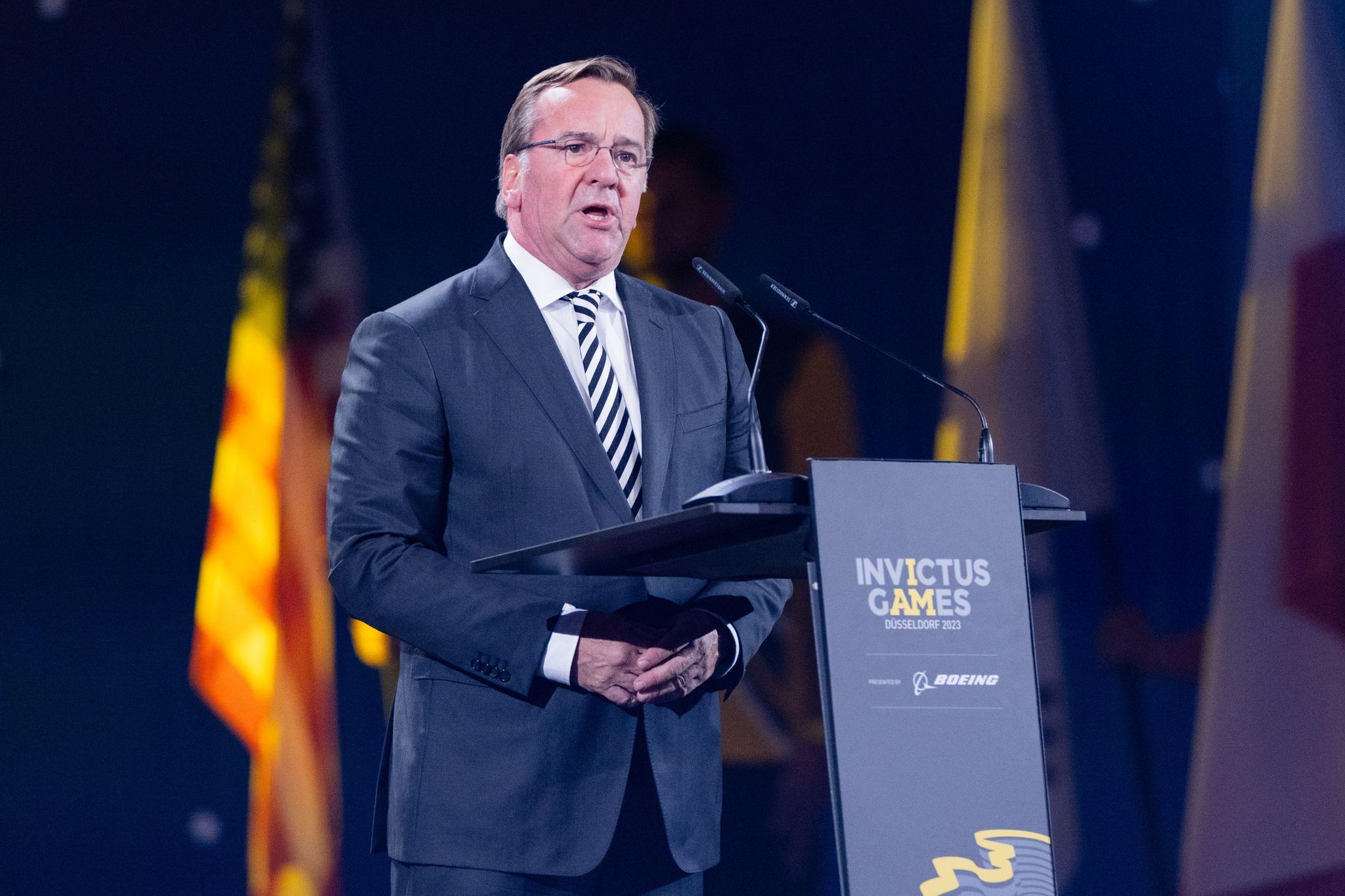 Bundesverteidigungsminister Boris Pistorius (SPD) Spricht Bei Der Eröffnung Der 6. Invictus Games In Düsseldorf.
