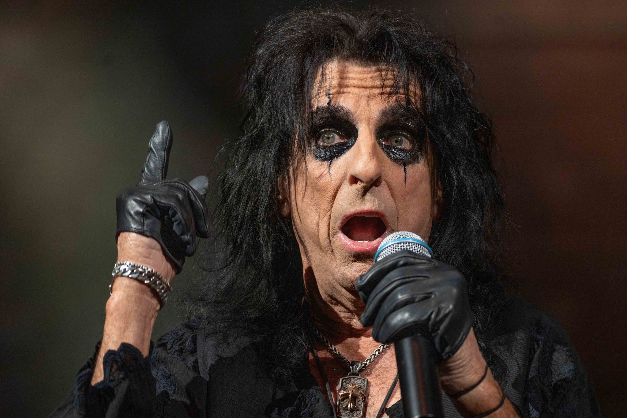 US-Rocker Alice Cooper Bei Einem Auftritt 2021.