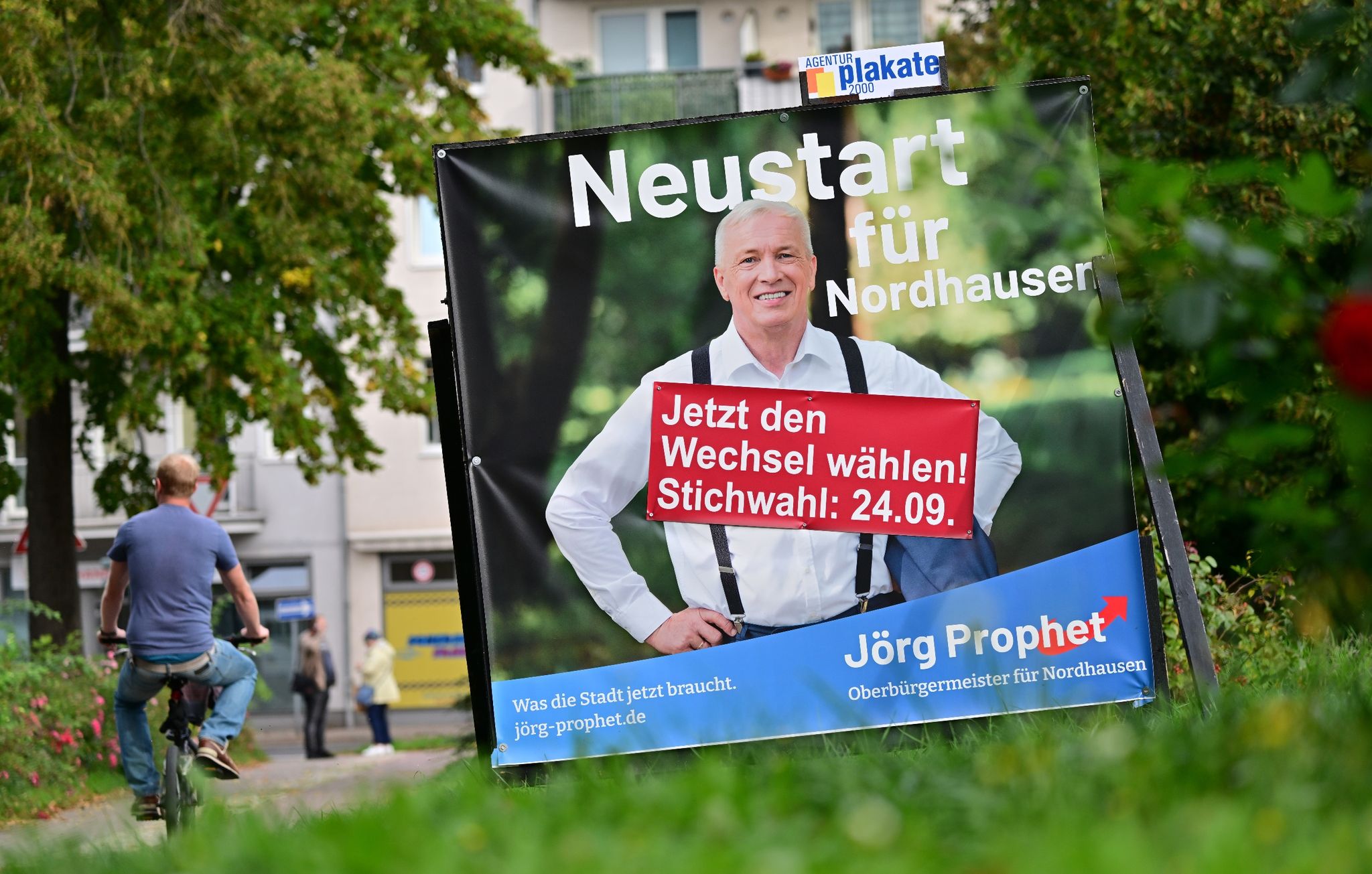 Wahlplakat Von Jörg Prophet. Die Stichwahl Zur Oberbürgermeisterwahl In Nordhausen Findet Am 24. September Statt.