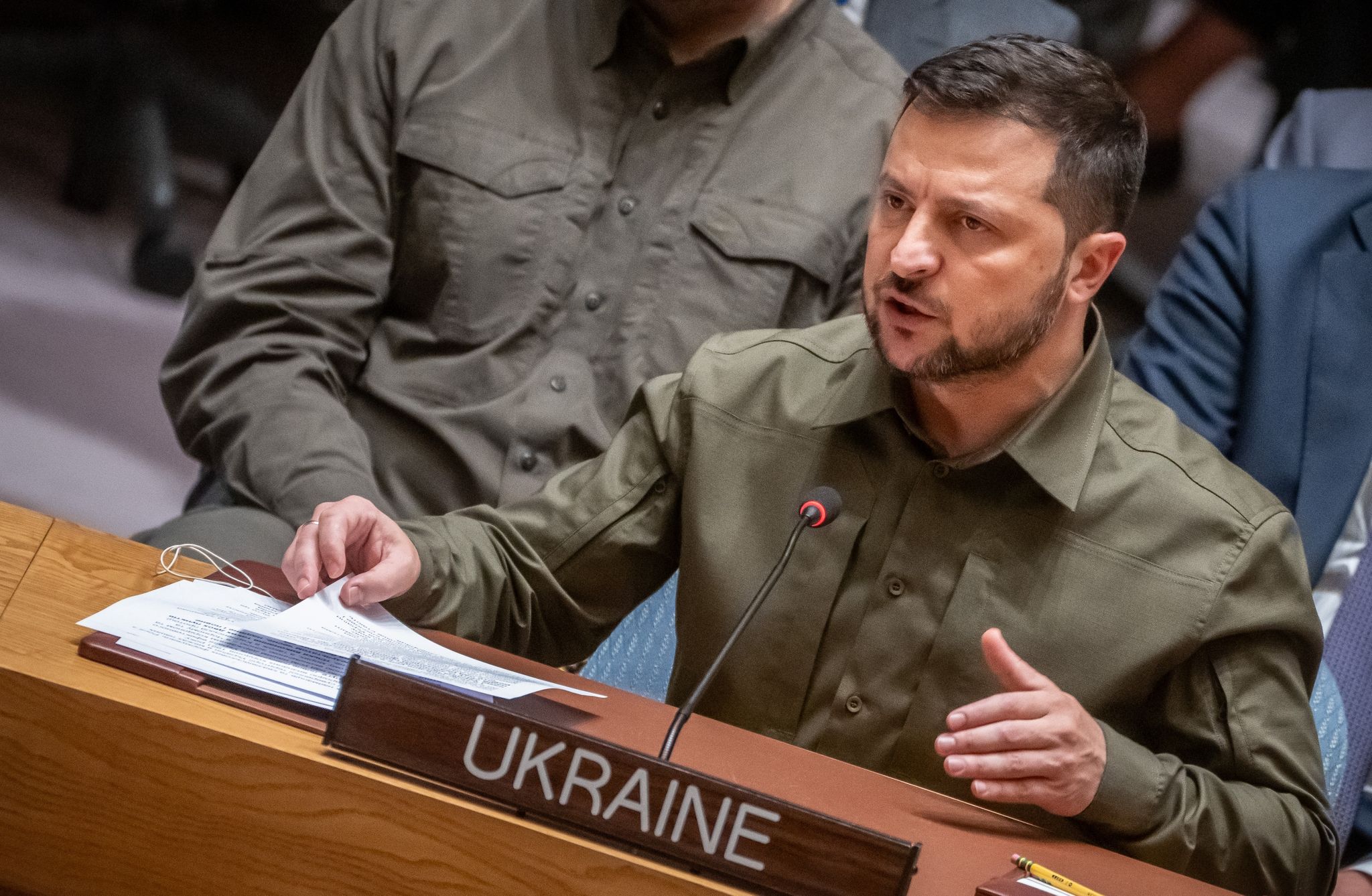 Der Ukrainische Präsident Wolodymyr Selenskyj Spricht Im UN-Sicherheitsrat.