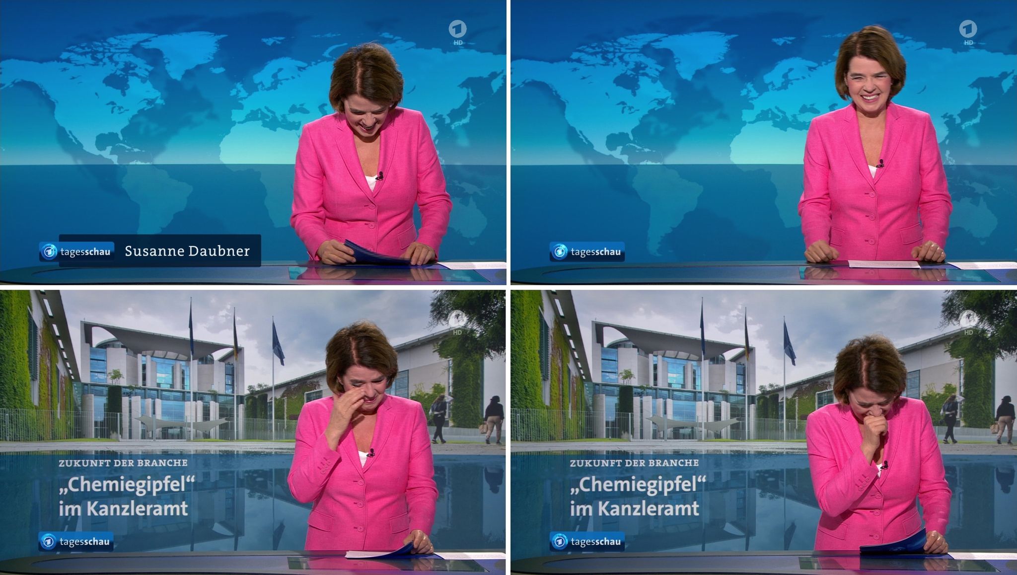«Tagesschau»-Sprecherin Susanne Daubner Wurde Mitten In Den Morgennachrichten Von Einem Hartnäckigen Lachanfall Heimgesucht.