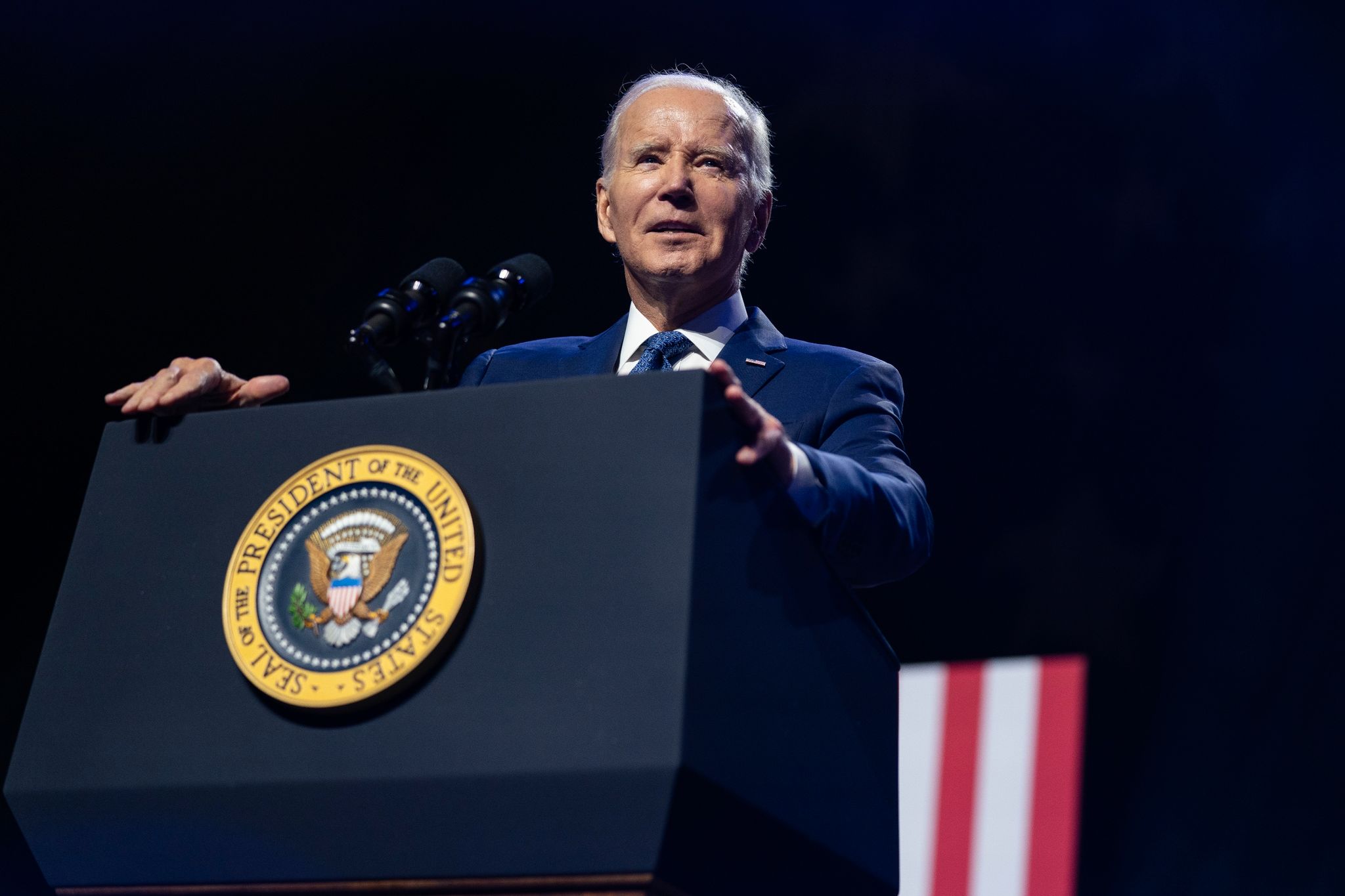 US-Präsident Joe Biden Hält Eine Rede über Demokratie.