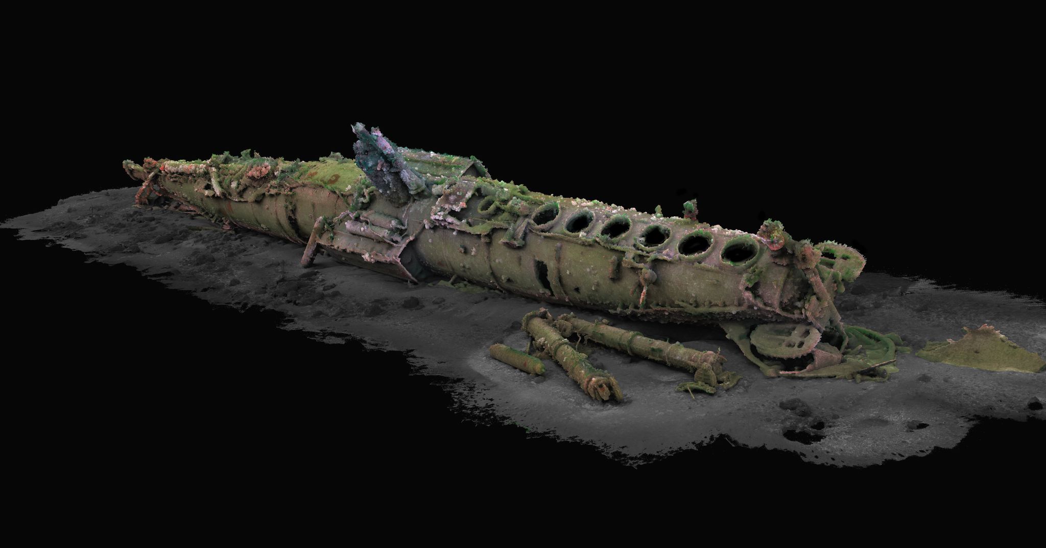 Eine Illustration Zeigt Das 3D-Modell Des 1919 Vor Helgoland Gesunkenen U-Boots «UC 71».