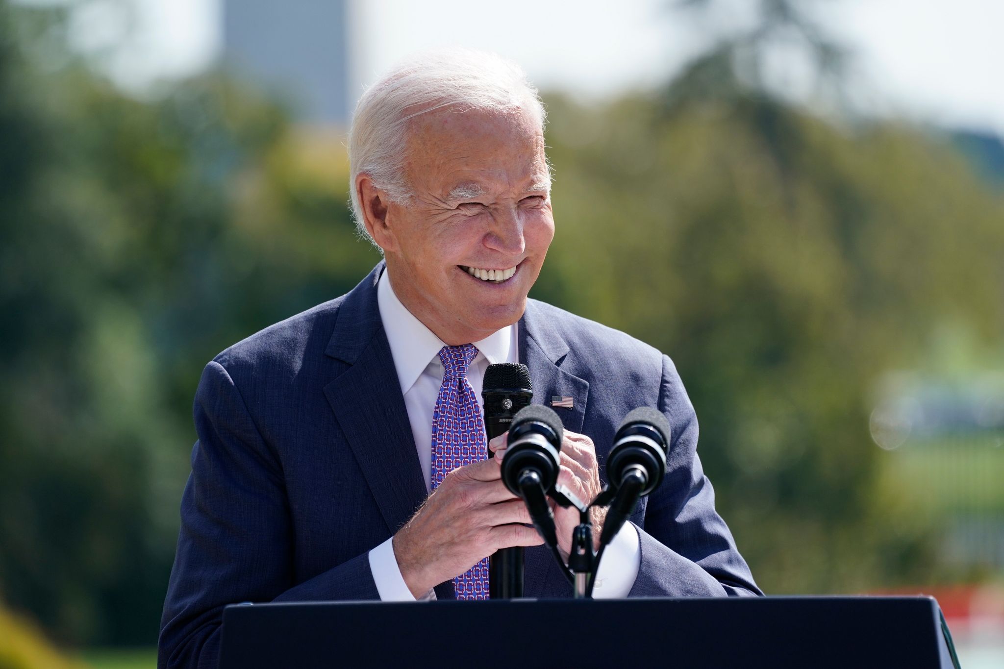 US-Präsident Joe Biden Hat Eine Telefonkonferenz Organisiert.