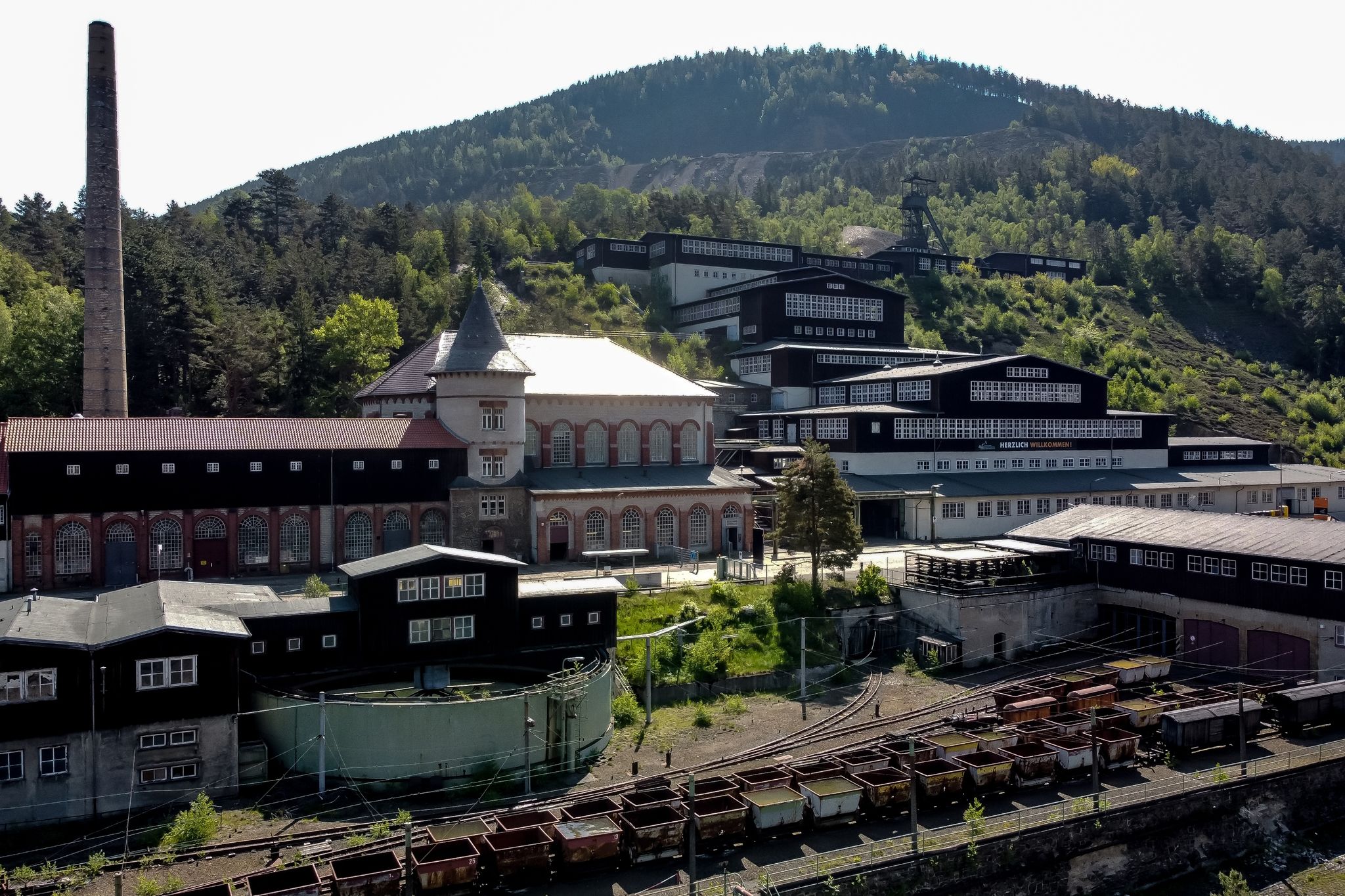 Blick Auf Das UNESCO-Weltkulturerbe Besucherbergwerk Rammelsberg.