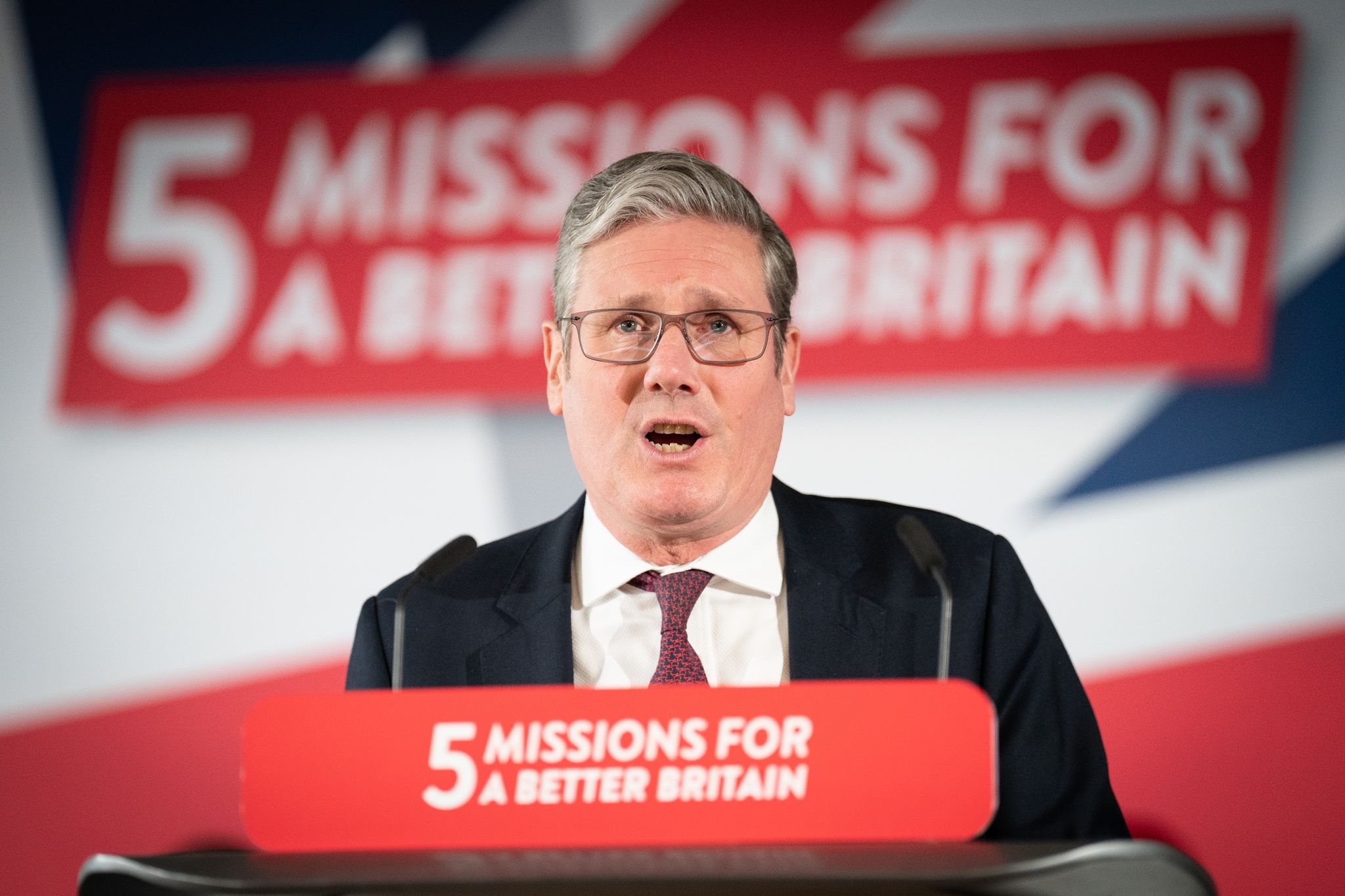 Keir Starmer Von Der Labour-Partei Will Gegen Premier Sunak Gewinnen.