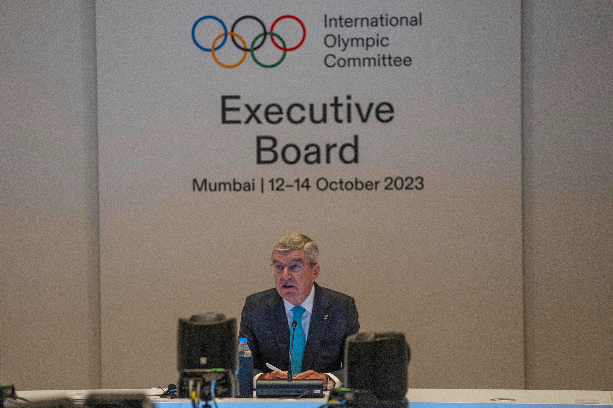 IOC-Präsident Thomas Bach Bei Der Sitzung Der Exekutive In Mumbai.