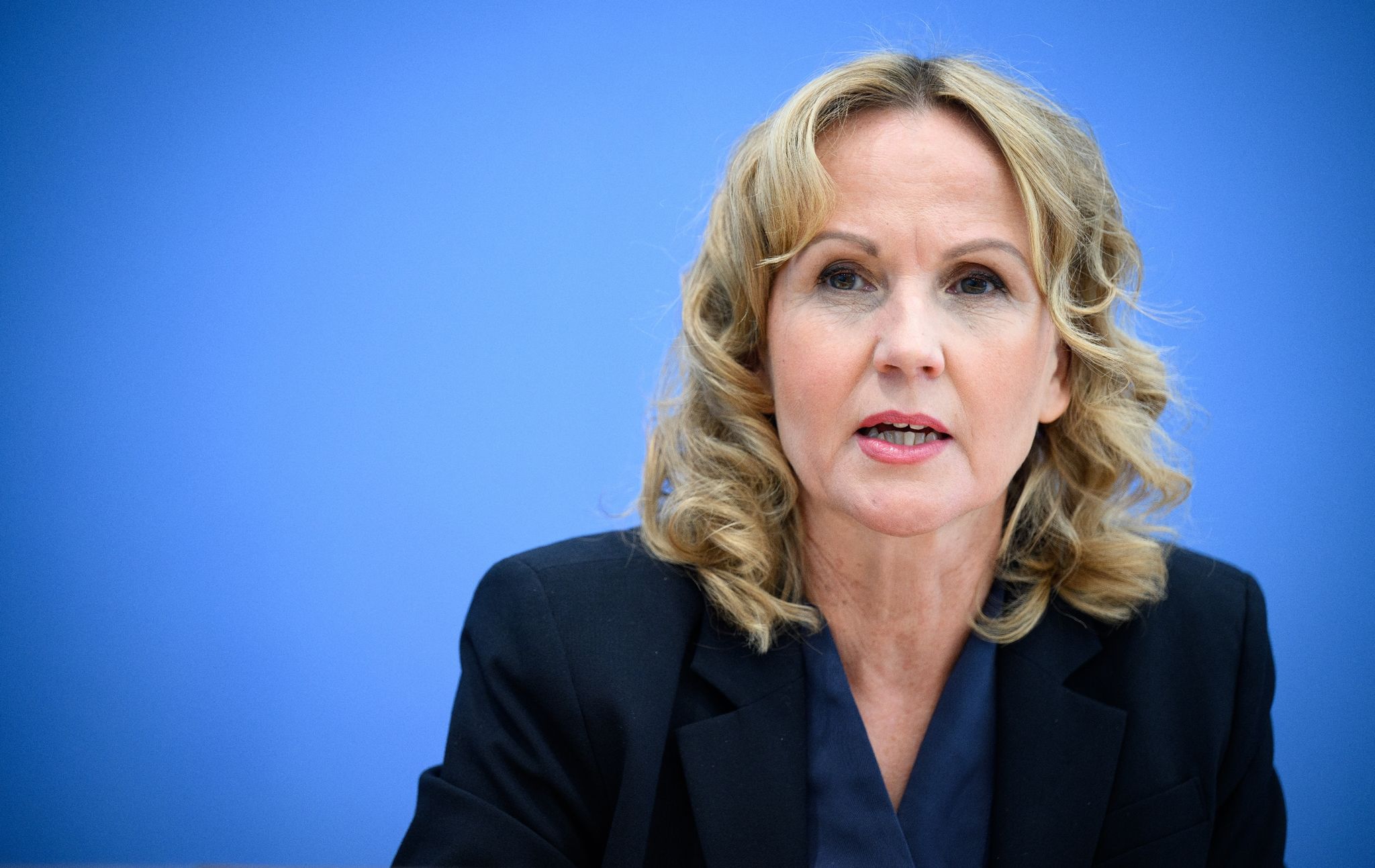 Bundesumweltministerin Steffi Lemke (Bündnis 90/Die Grünen) Bei Der Bundespressekonferenz.