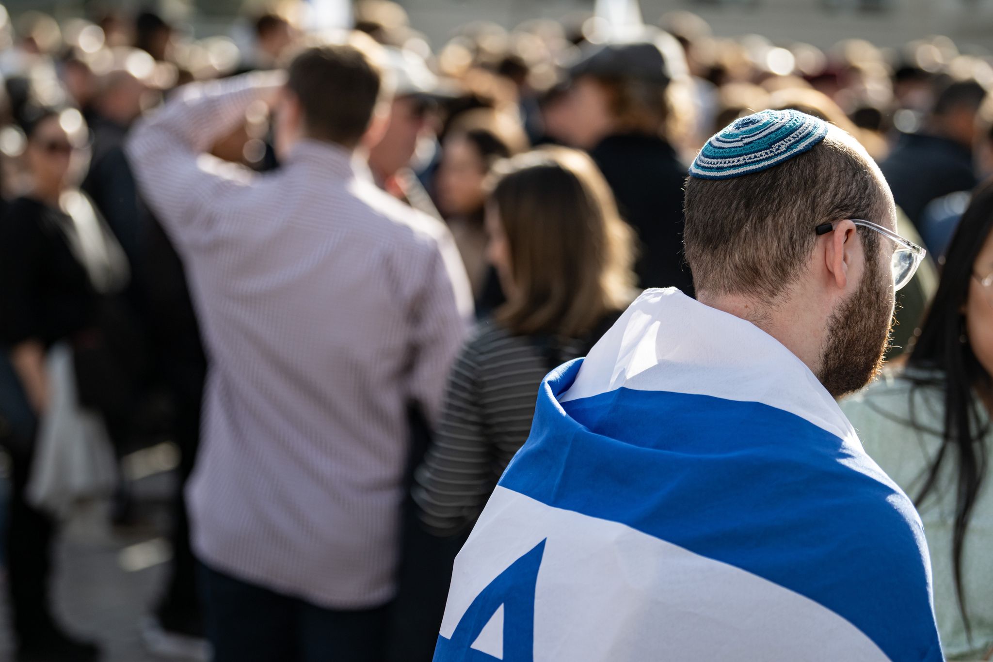 Eine Solidaritätsdemo Für Israel Am Brandenburger Tor.