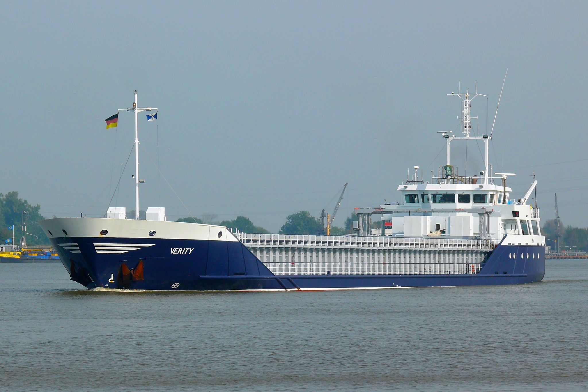 Der Frachter "Verity" Vor Kiel.