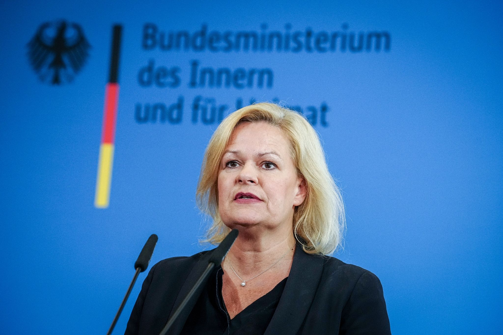Bundesinnenministerin Nancy Faeser Zielt Mit Ihrem Gesetzentwurf Auf Einen Konsequenteren Vollzug Von Abschiebungen.