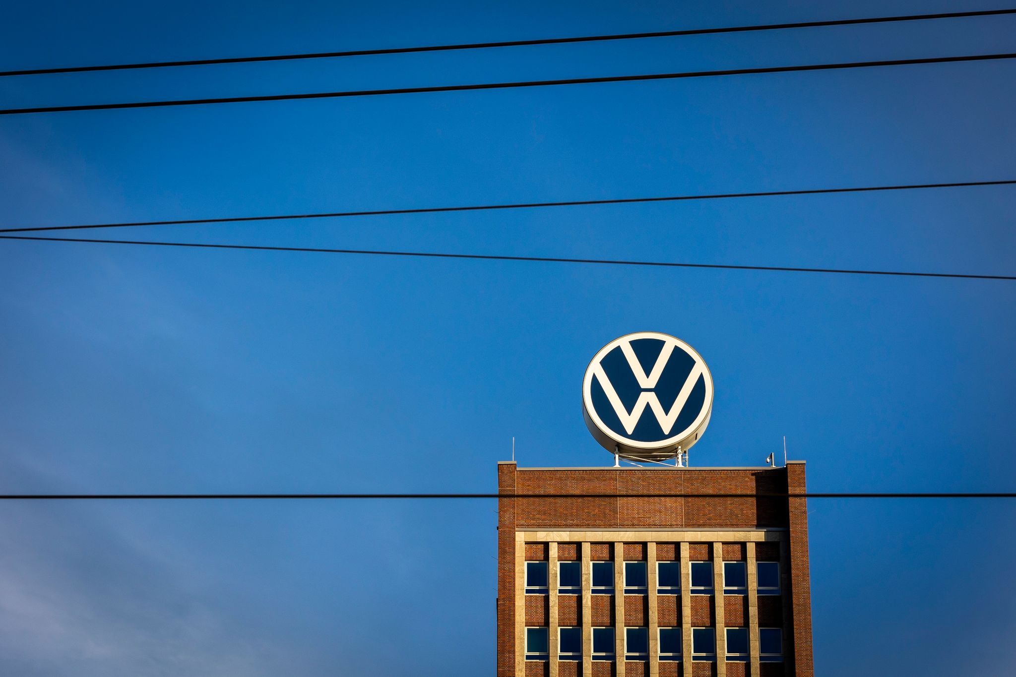 Blick Auf Markenhochhaus Im Volkswagen Stammwerk.