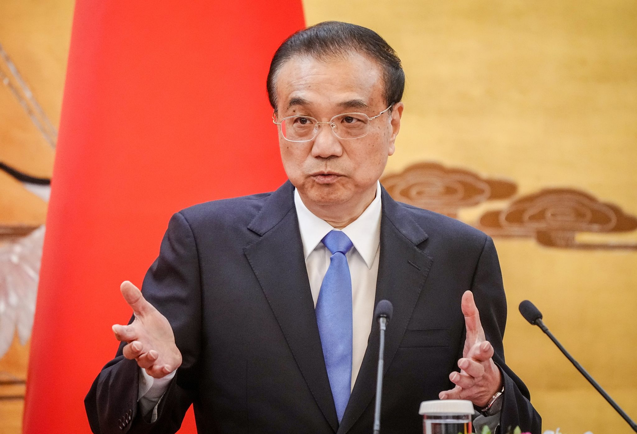 Li Keqiang, Damals Ministerpräsident Der Volksrepublik China, Bei Einer Pressekonferenz Am 04.11.2022 In Peking.