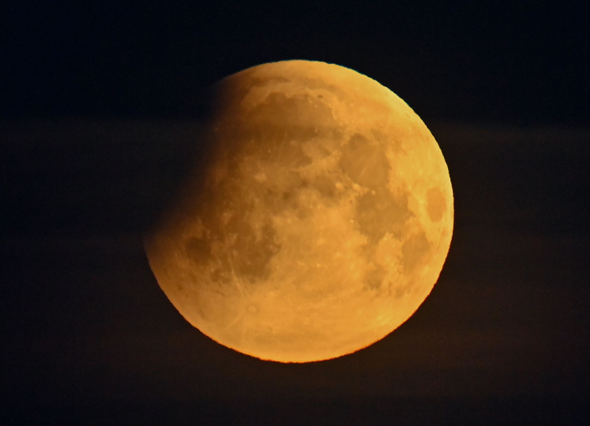Der Beginn Einer Mondfinsternis (2022).