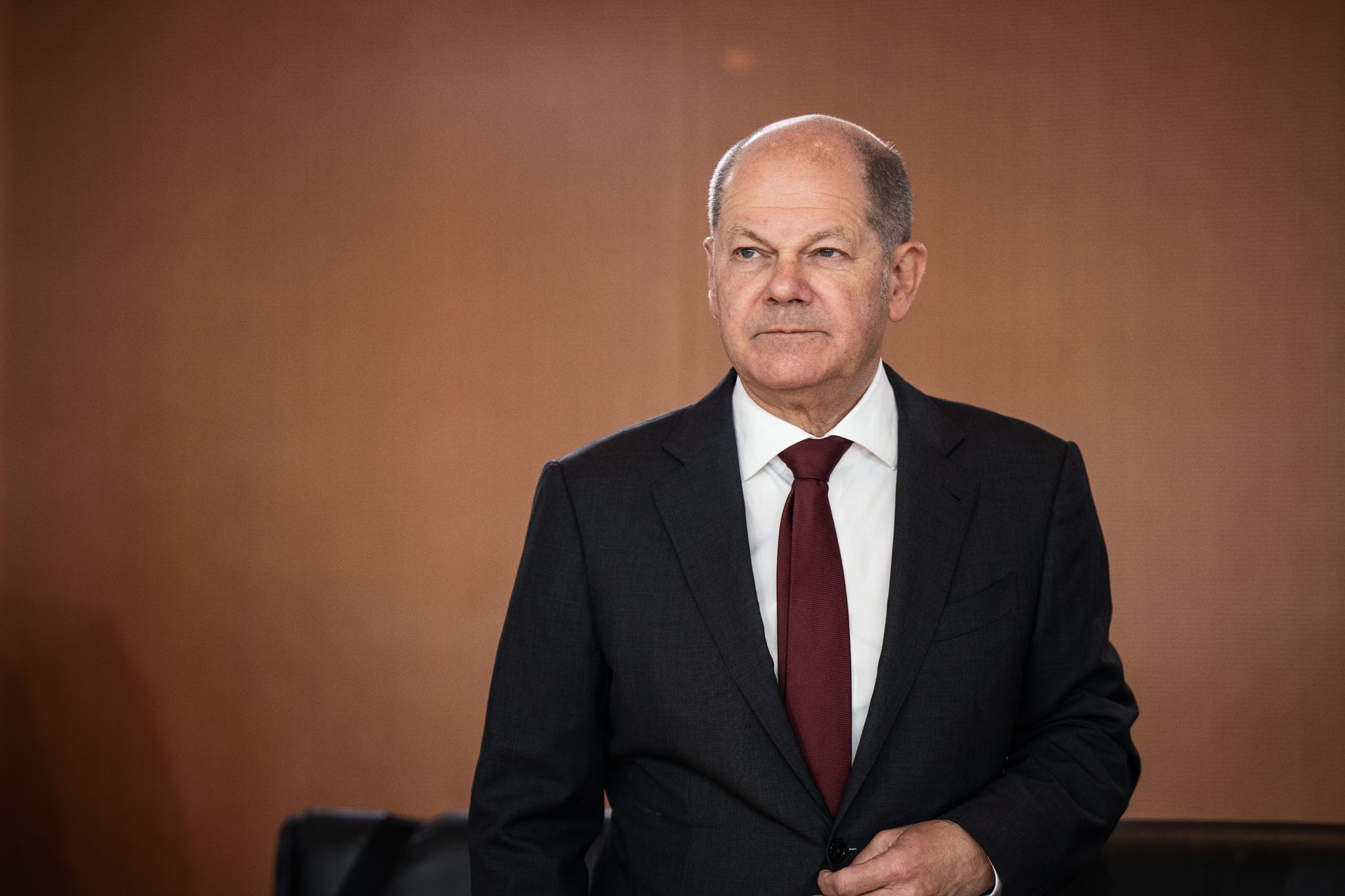 Bundeskanzler Olaf Scholz (SPD) Hat Sich Mit Deutlichen Worten Gegen Antisemitismus Gewendet.