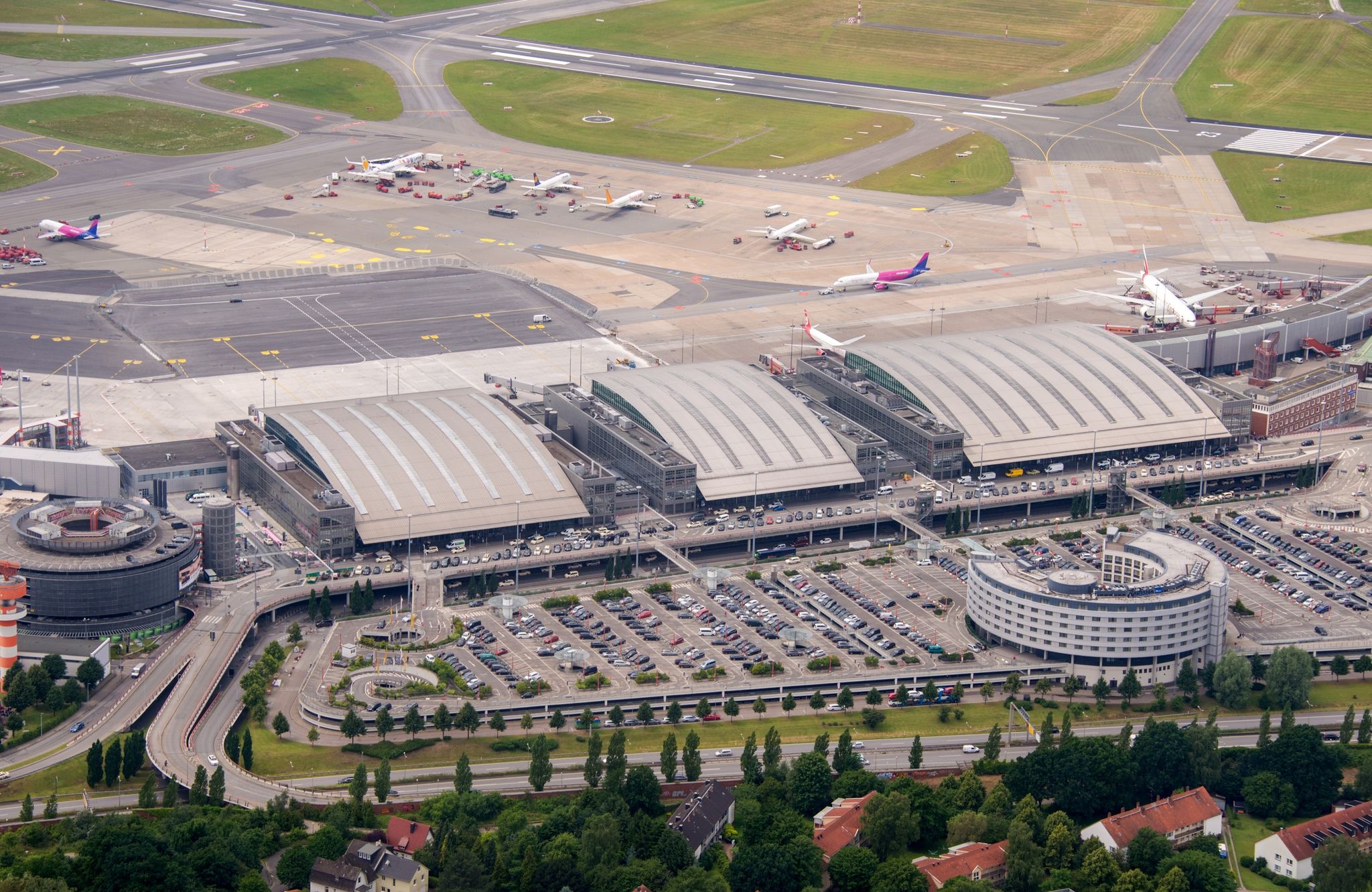 Blick Auf Den Hamburg Airport Helmut Schmidt.