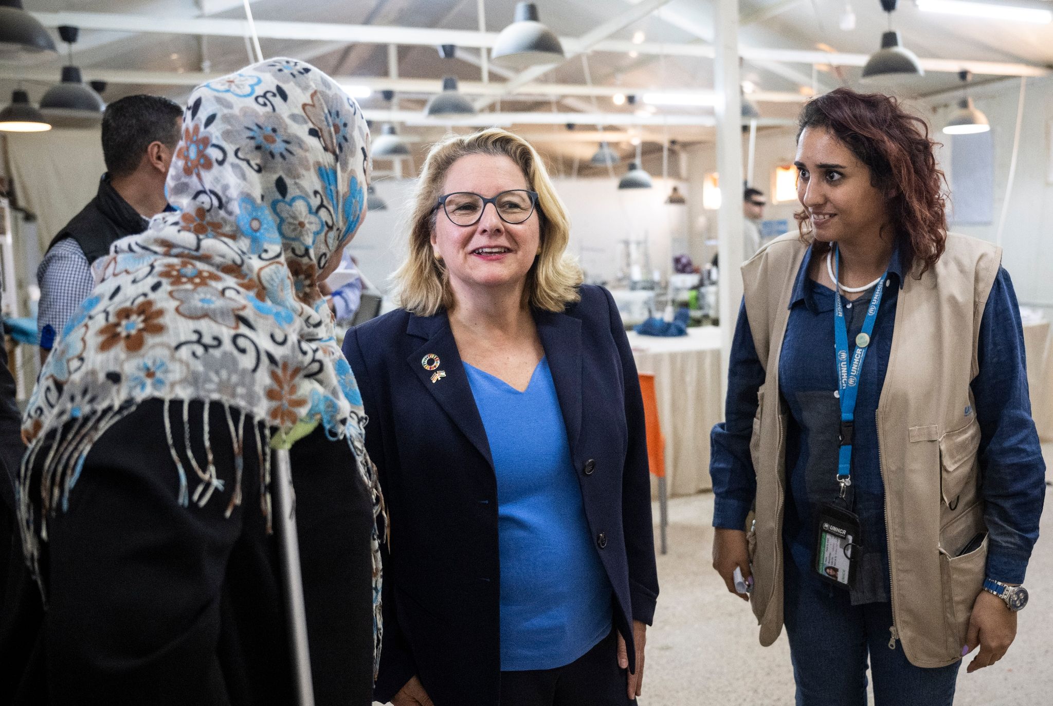 Entwicklungsministerin Svenja Schulze Besucht Ein Flüchtlingscamp. Das Saatari Flüchtlingscamp Ist Das Größte In Der Region Mit Rund 84.000 Flüchtlingen.