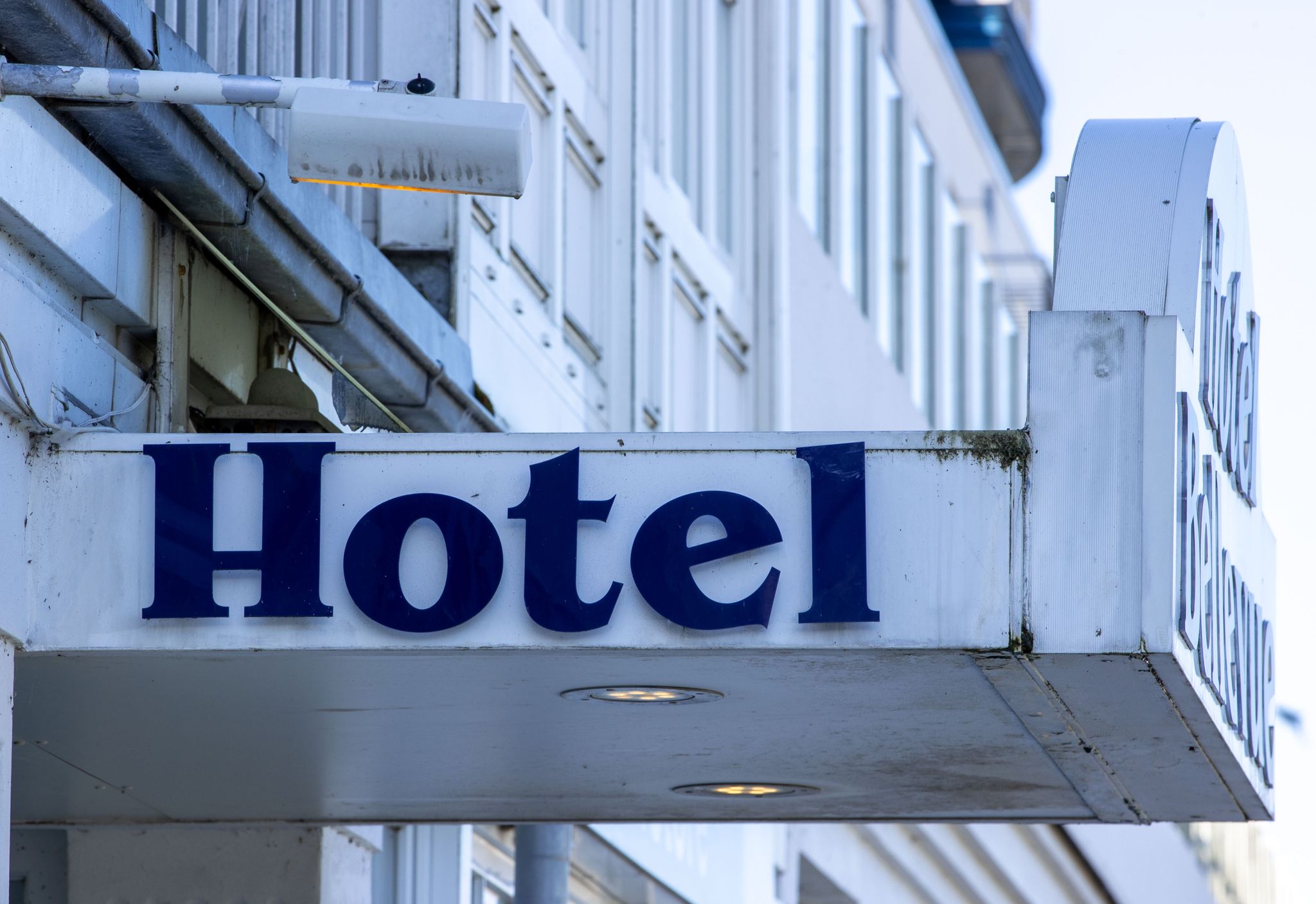 Der Eingang Zu Einem Hotel.