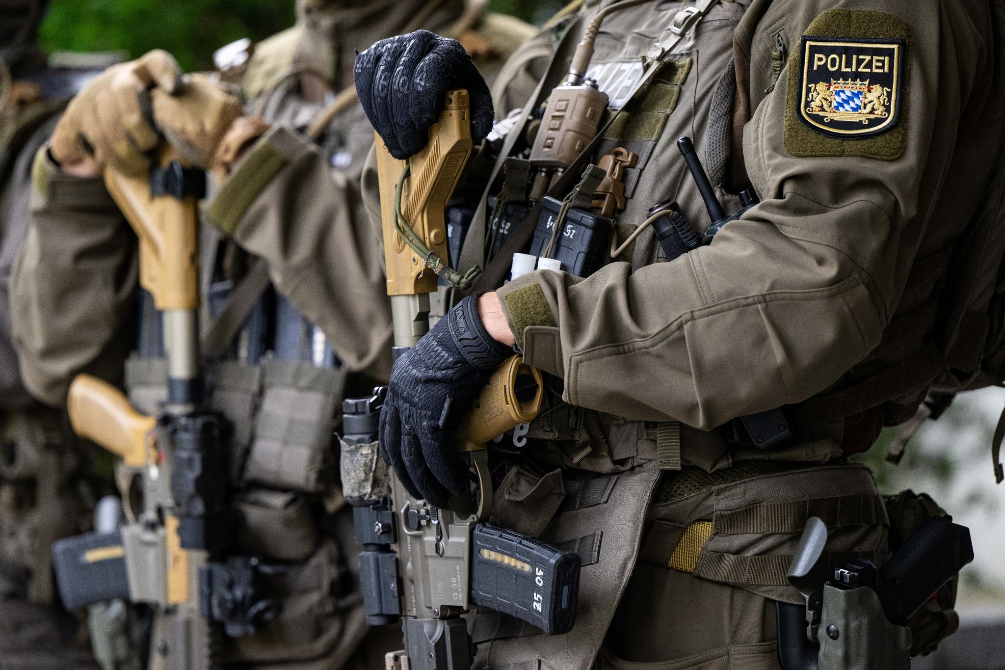 Einsatzkräfte Des Spezialeinsatzkommandos (SEK) Südbayern Der Bayerischen Polizei.