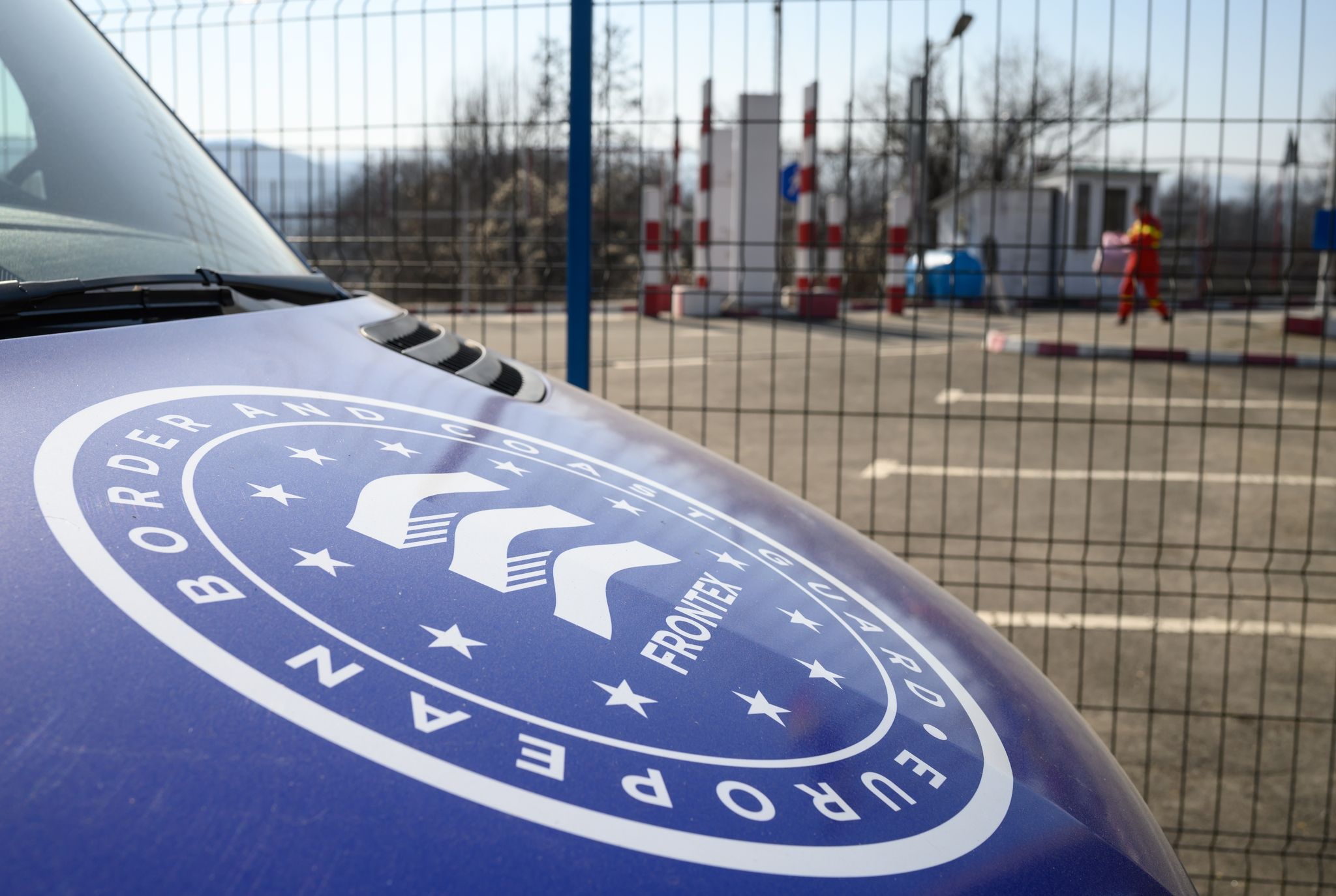 Frontex-Fahrzeug An Der EU-Außengrenze Im Rumänischen Sighetu Marmatiei.